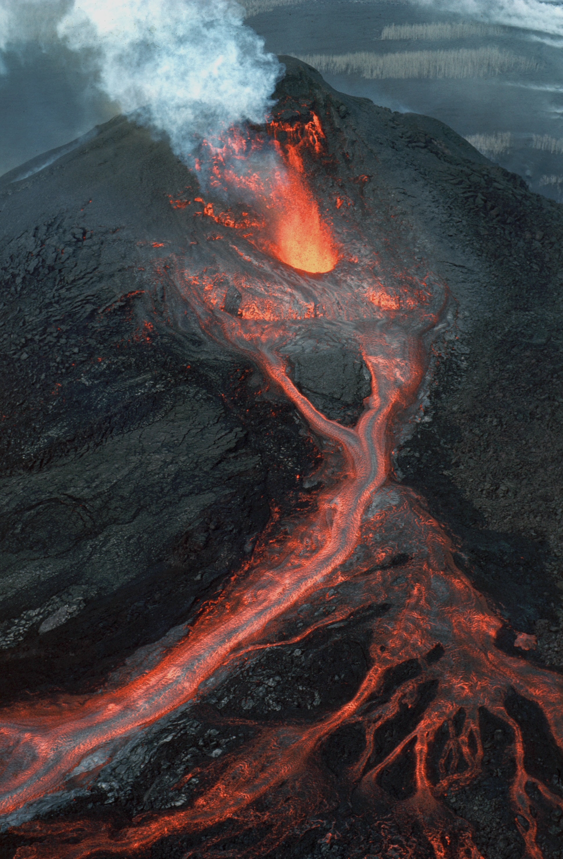 Image of erupting volcano